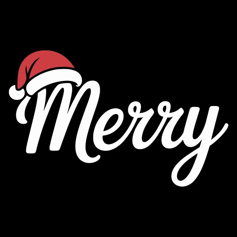 Merry Christmas Script with Santa Hat