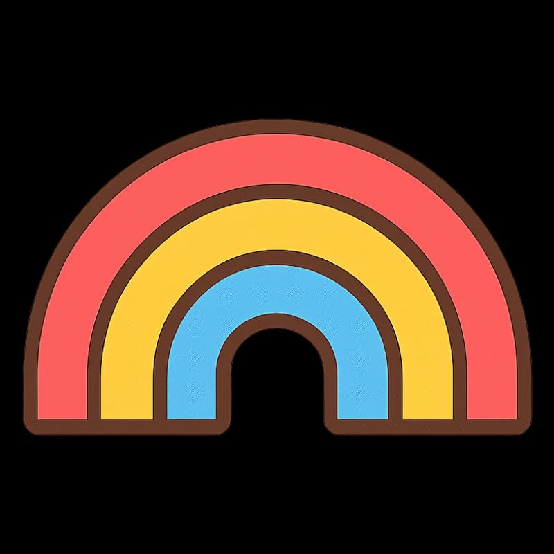 Arc-en-Ciel rétro éclatant