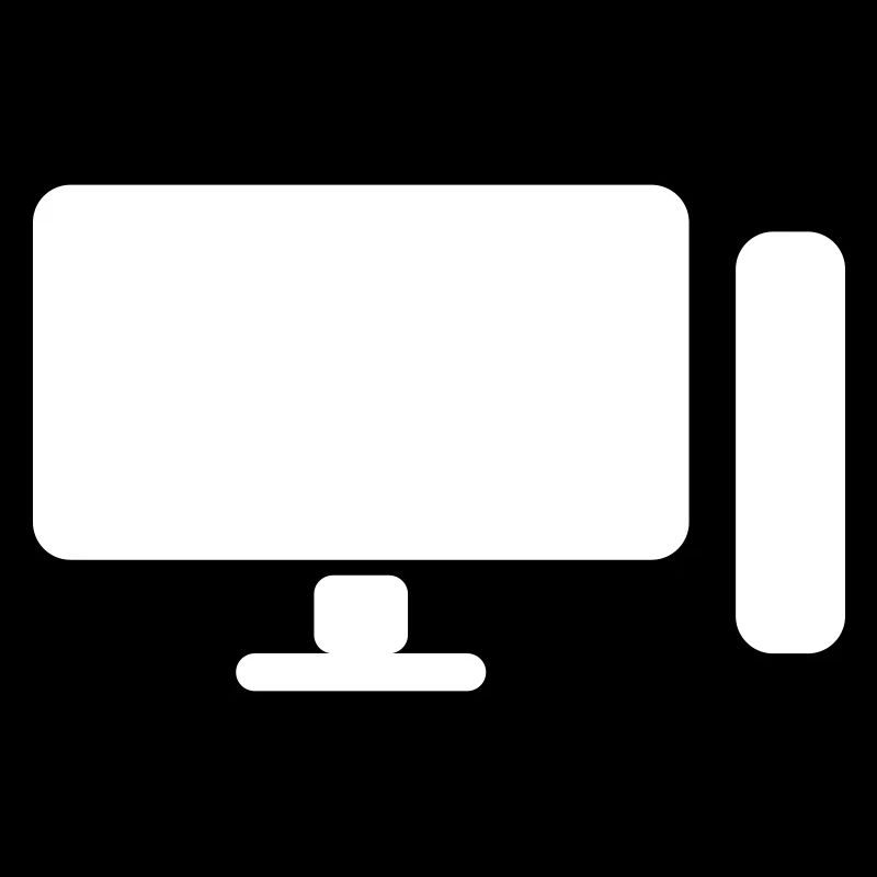 Minimal PC Setup Icon – Gamer Design