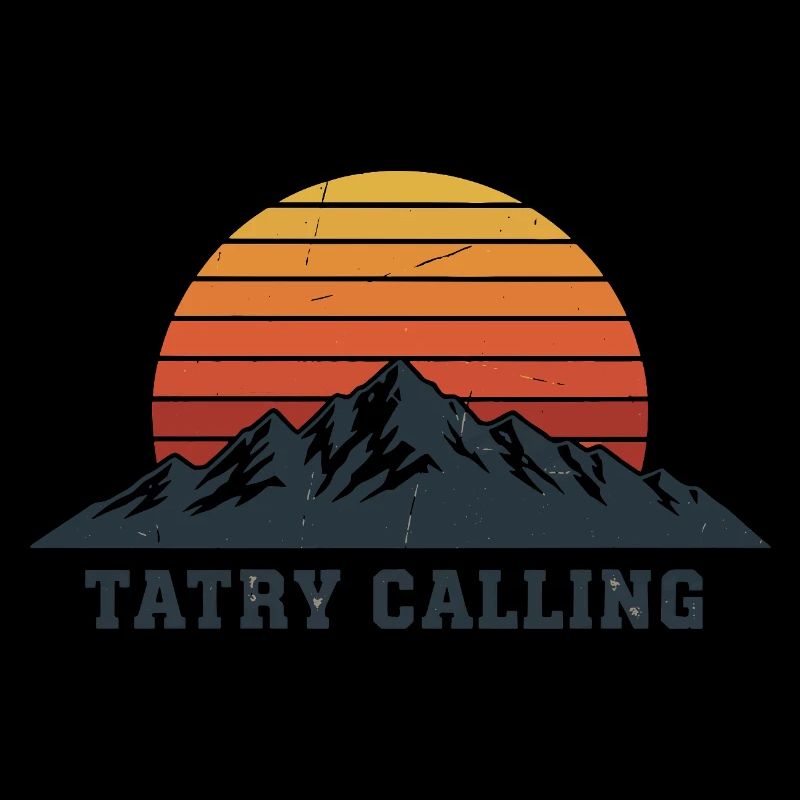 Tatry Calling Retro Mountain Sunset Design
