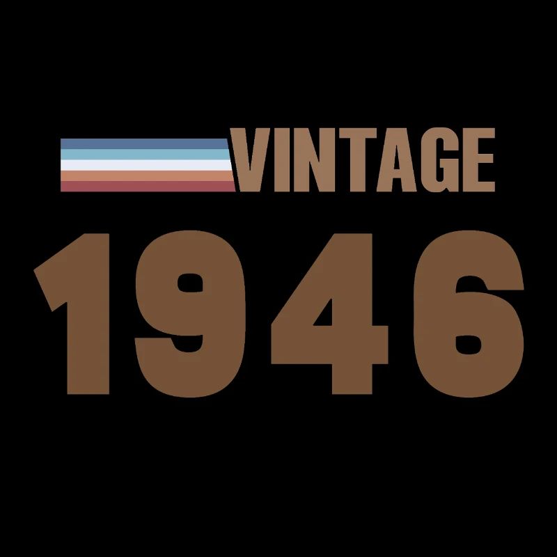 T-Shirt 80 Ans 1946 Script Manuscrit
