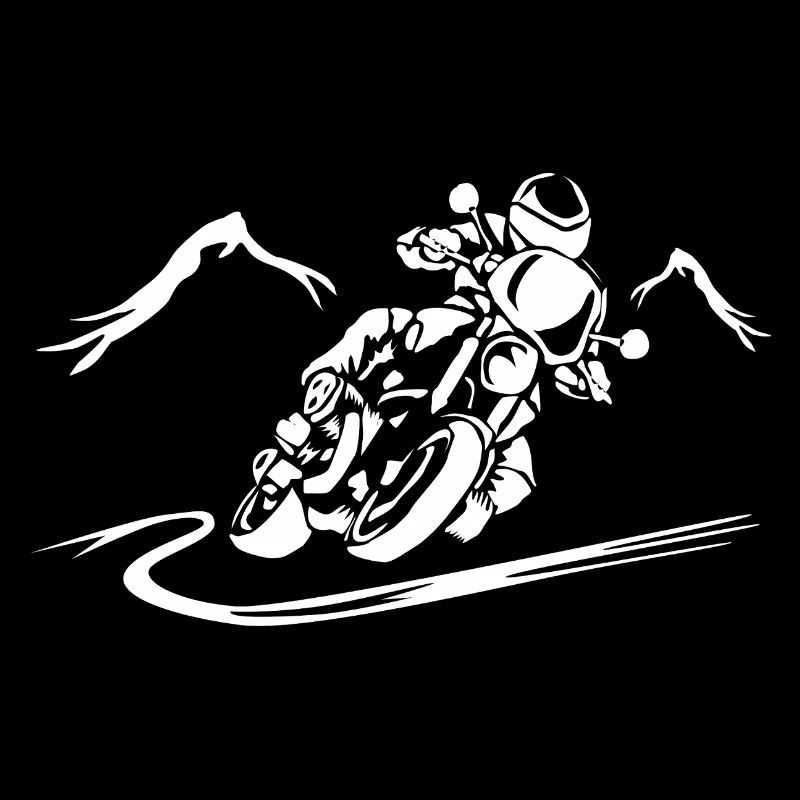 Speeding motorcycle silhouette