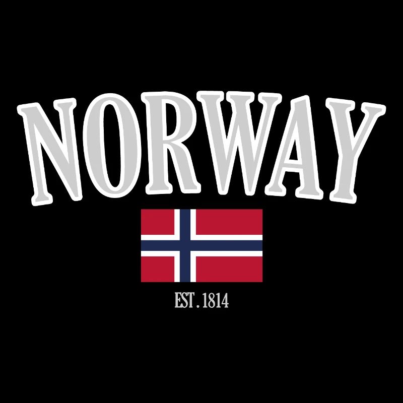 Norway flag with Est. 1814 design