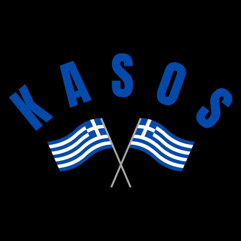 Drapeaux grecs de Kasos croisés
