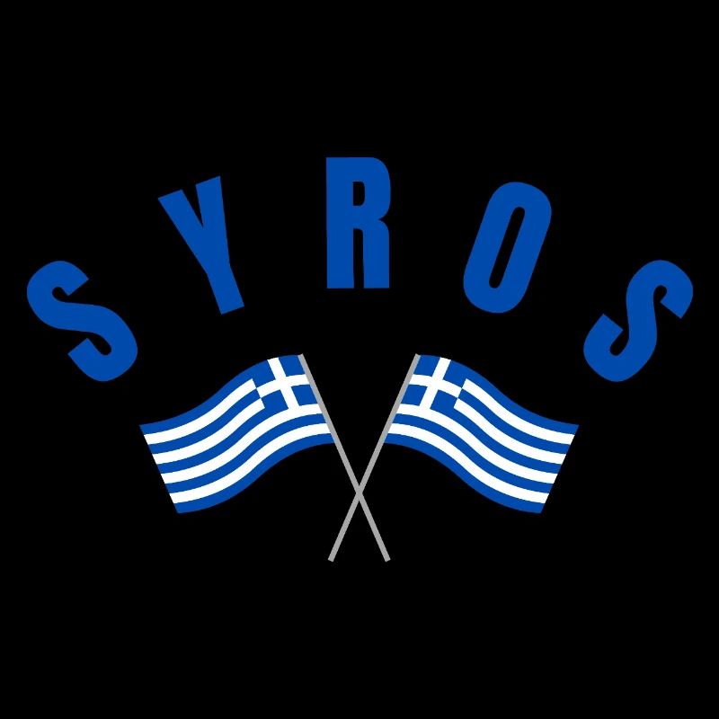 Drapeaux grecs de Syros