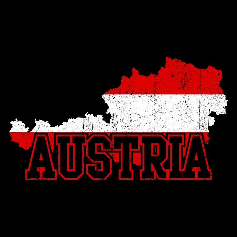 Austria Flag Map Wordmark