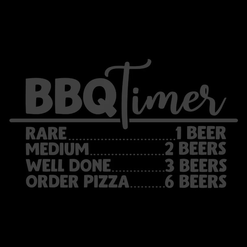 BBQ Timer Grill Spruch Design
