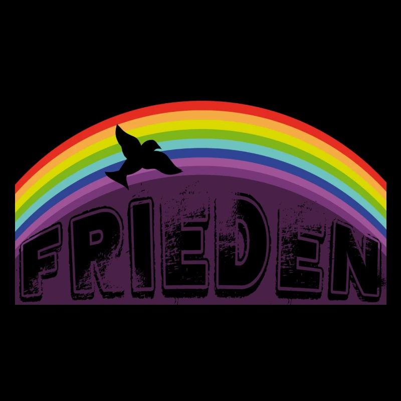 PEACE LETTERING with rainbow