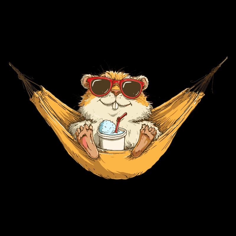 Hamster d’été dans le style d’un hamac