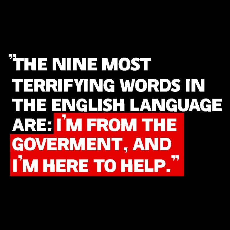 Ich bin von der Regierung