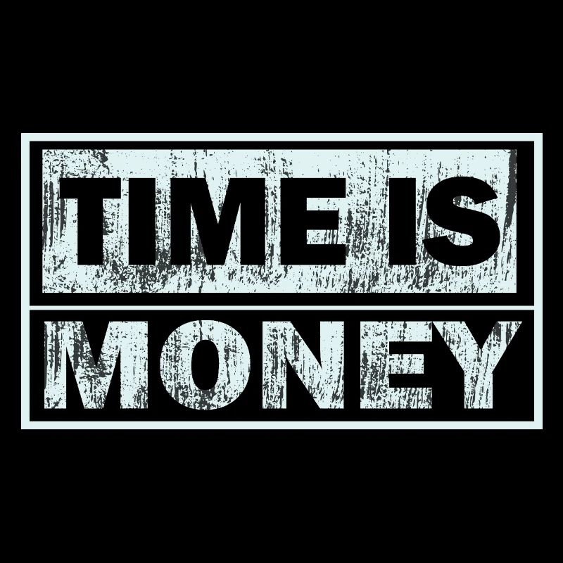 Le temps, c’est de l’argent – bannière texte grunge