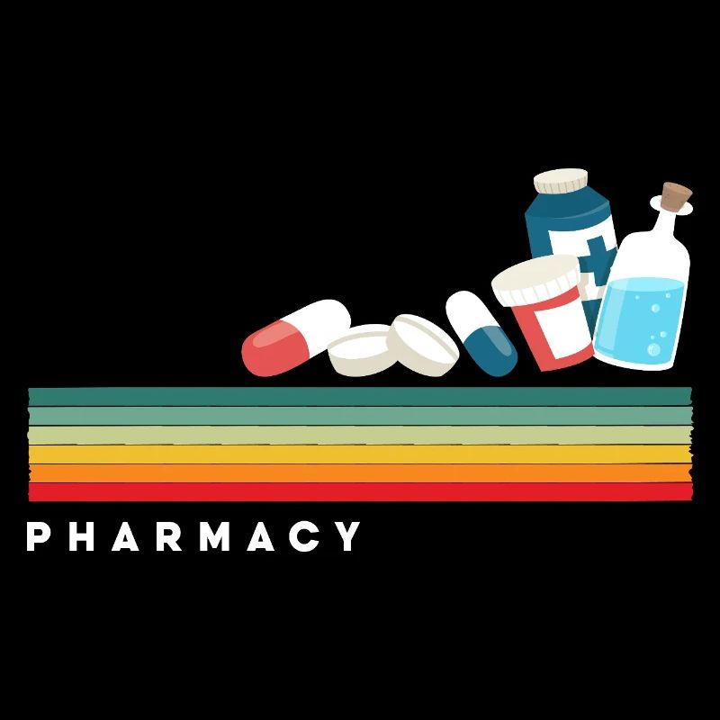 Retro pharmacist pharmacy technician