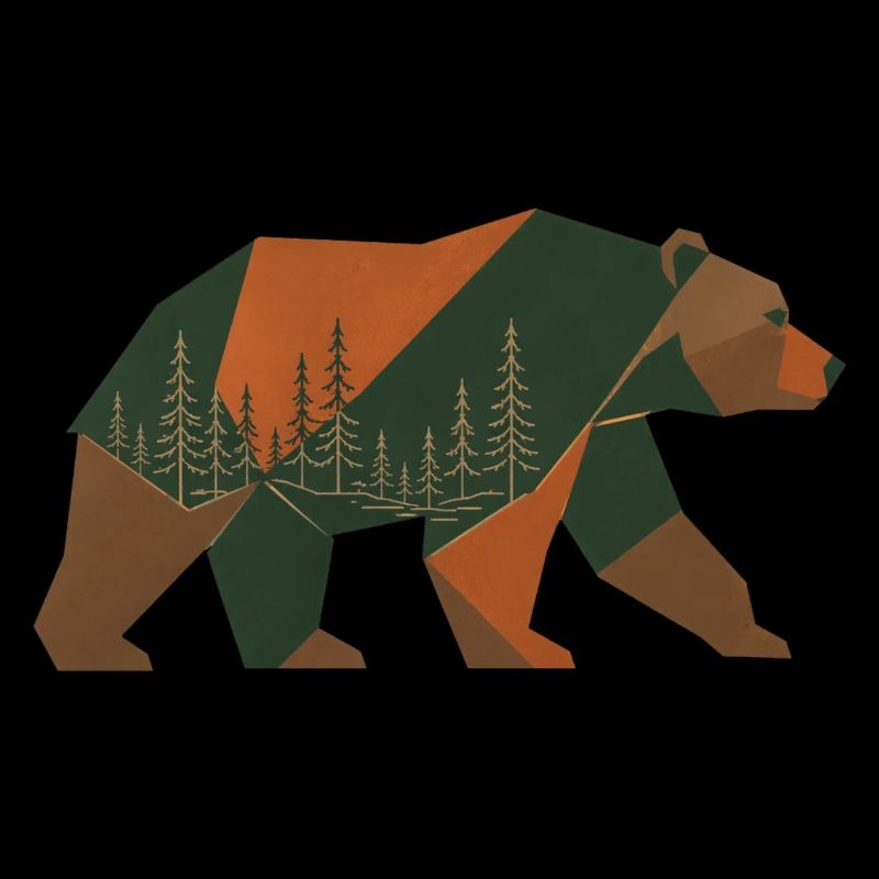 Ours de la forêt géométrique