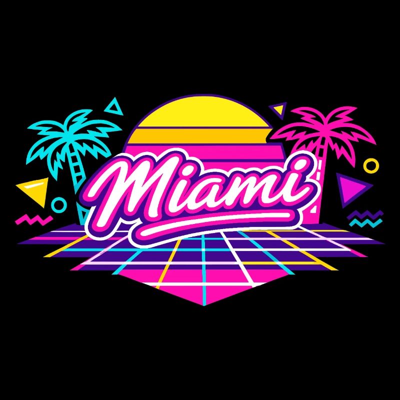 Idée cadeau de style néon disco à Miami
