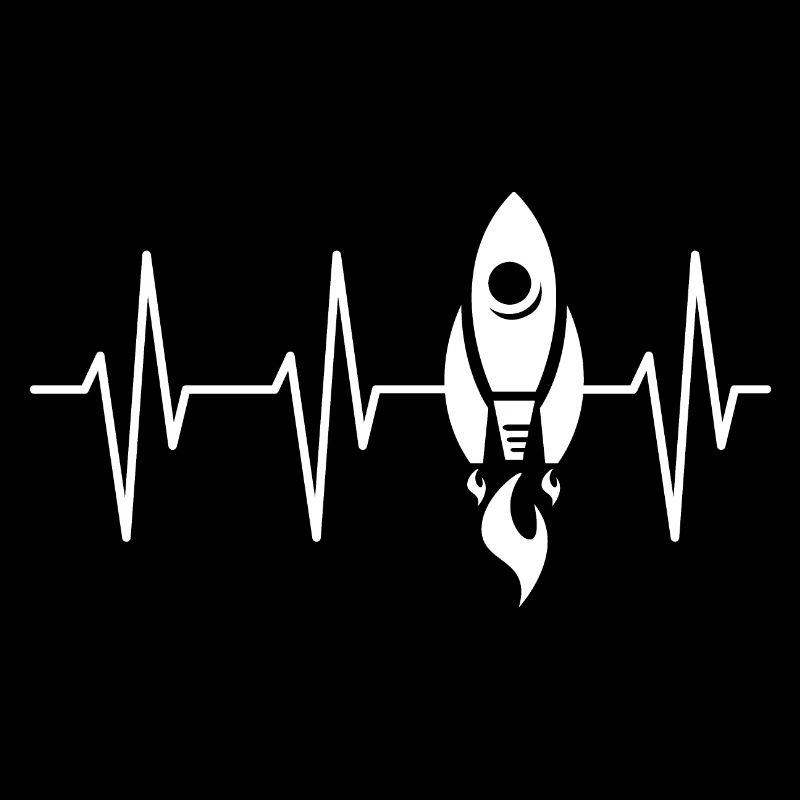 fusée, battement de cœur, espace, ecg, voyage dans l’espace, astronaute