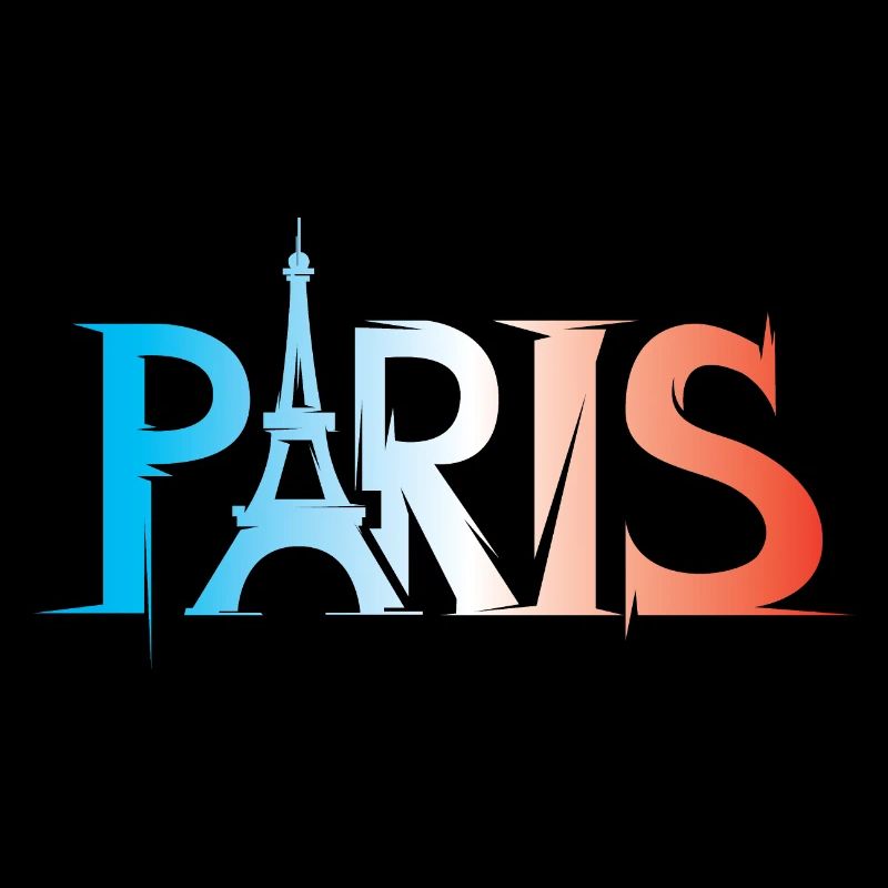 Paris Colors Symbol Eiffel Tower Illustration Icon