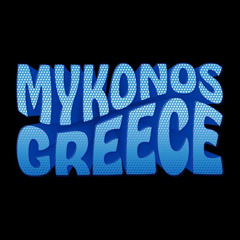 Mykonos Grèce Design à Points Bleus