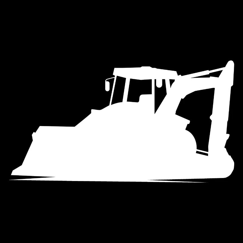 Baggerfahrer und Baugeräteführer Silhouette –