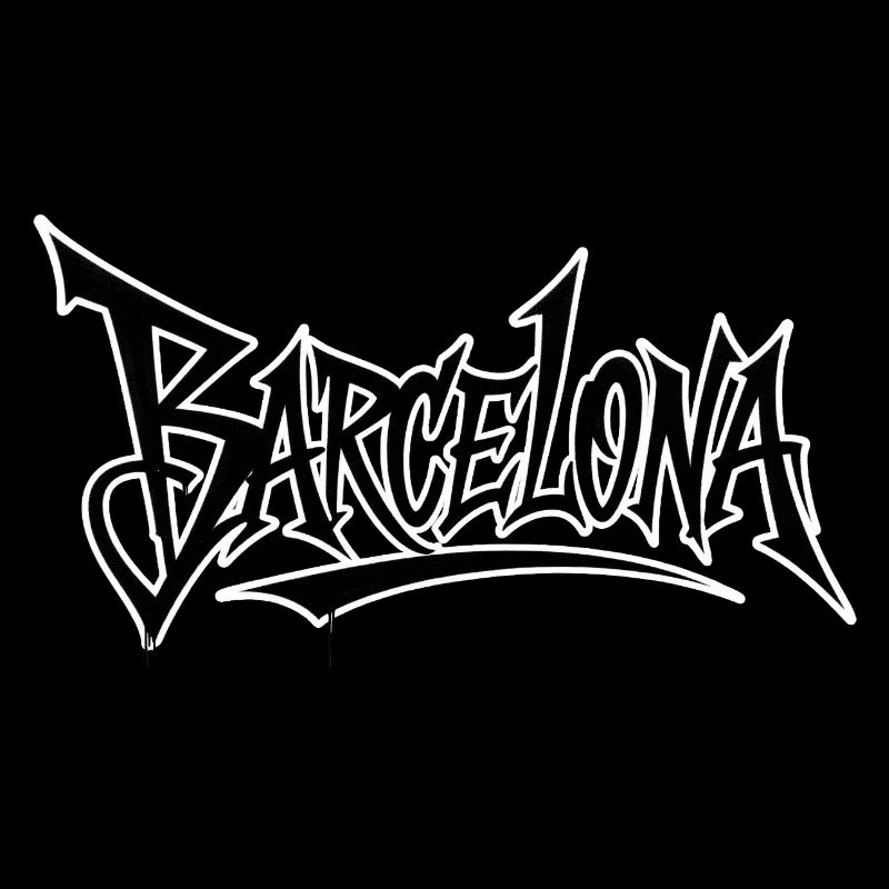 Graffiti style Barcelona lettering
