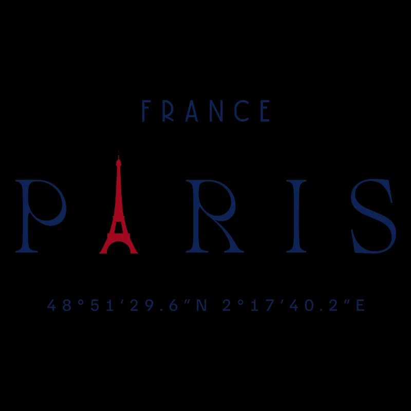 Pariser Blauer Eiffelturm Rot