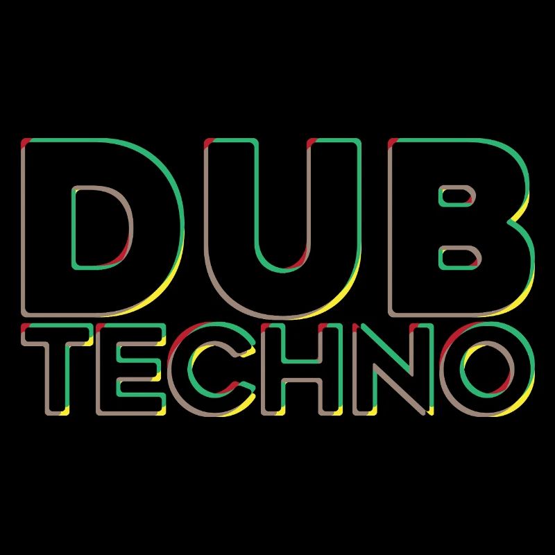 Dub Techno Neon Outline