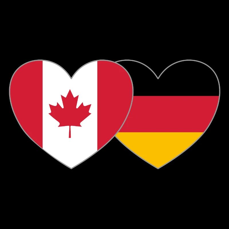 Canada Germany Flag Heart