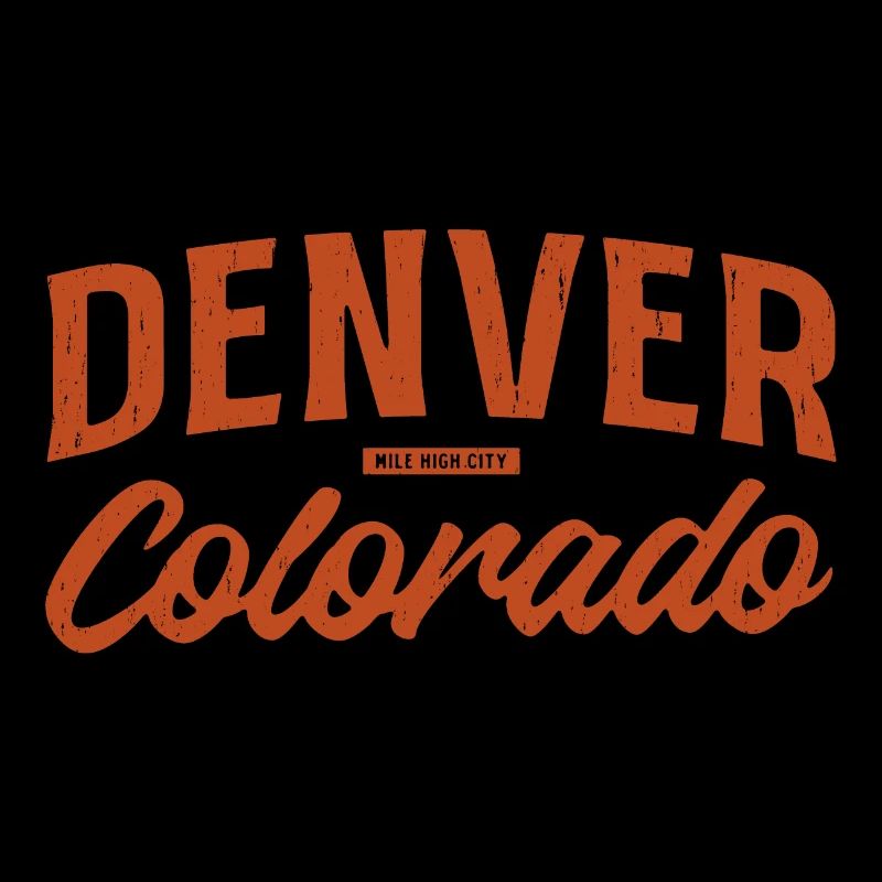 Denver Colorado Retro Script Logo