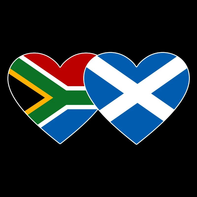 Afrique du Sud Écosse Flag Heart
