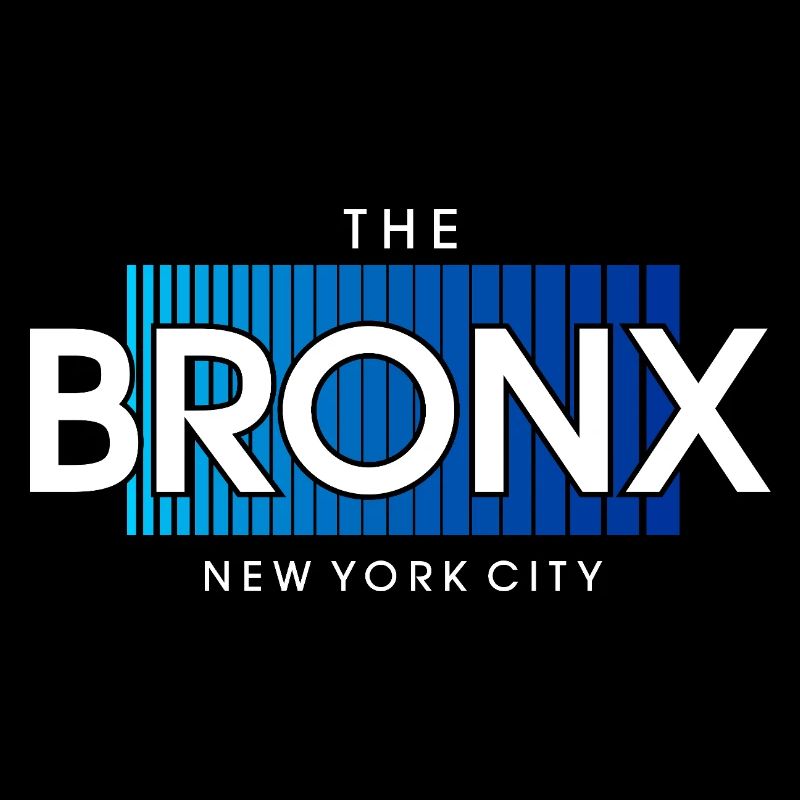 Bronx Skyline Text in Blue Gradient