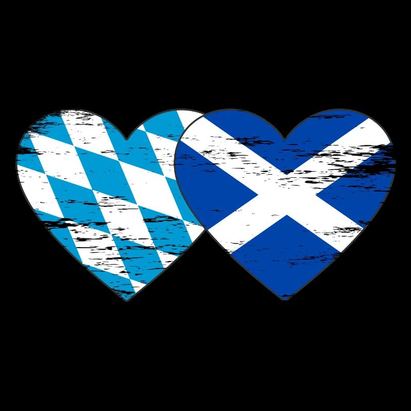 Bavière, Ecosse, drapeau, coeur utilisé