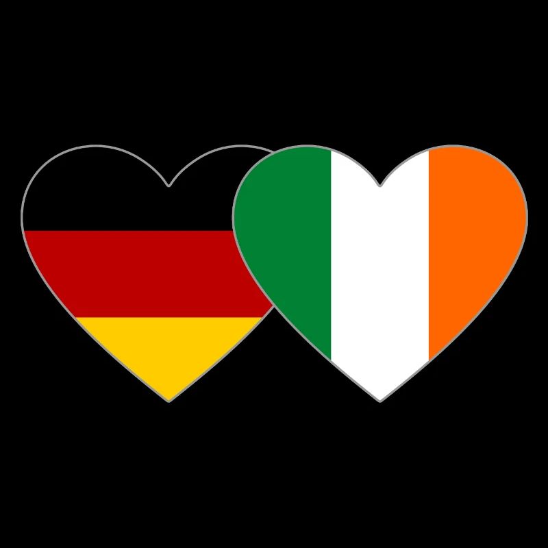 Germany Ireland Flag Heart