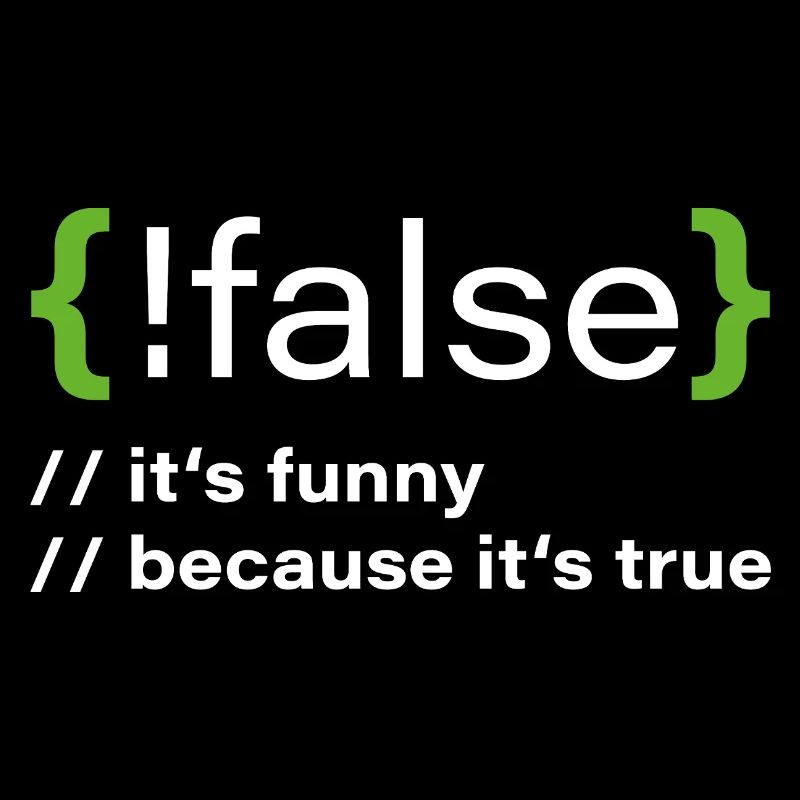 false – Lustiger Programmierer Spruch