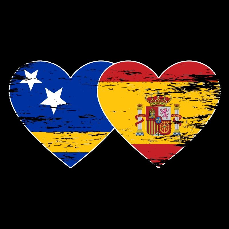 Curacao_Spanien_Flagge_Herz_used
