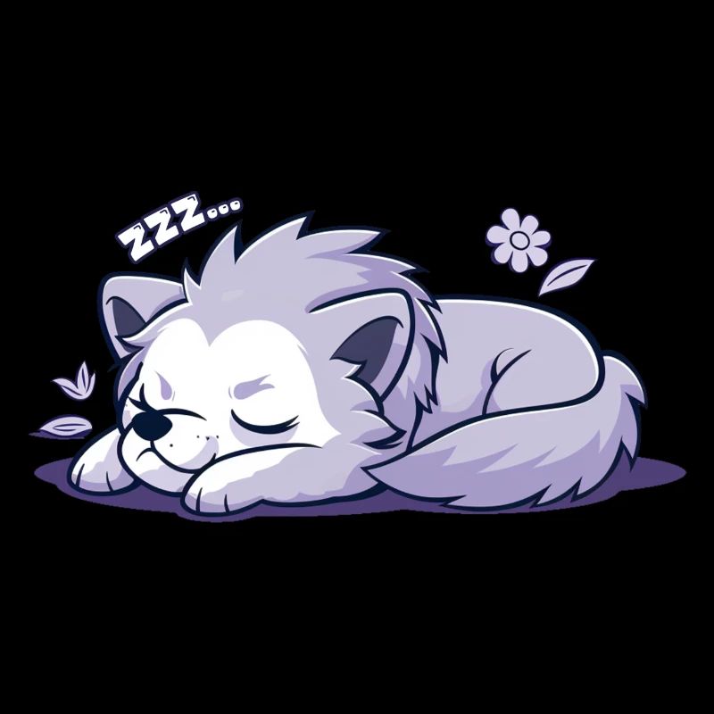 Sleeping Wolf - Sticker