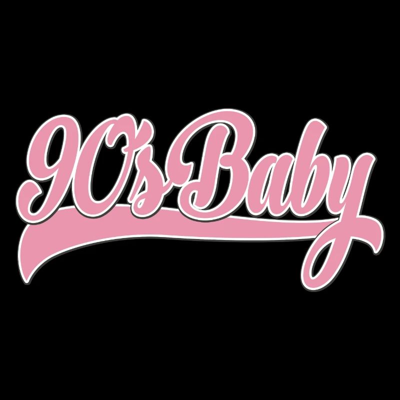 Script rétro rose bébé des années 90