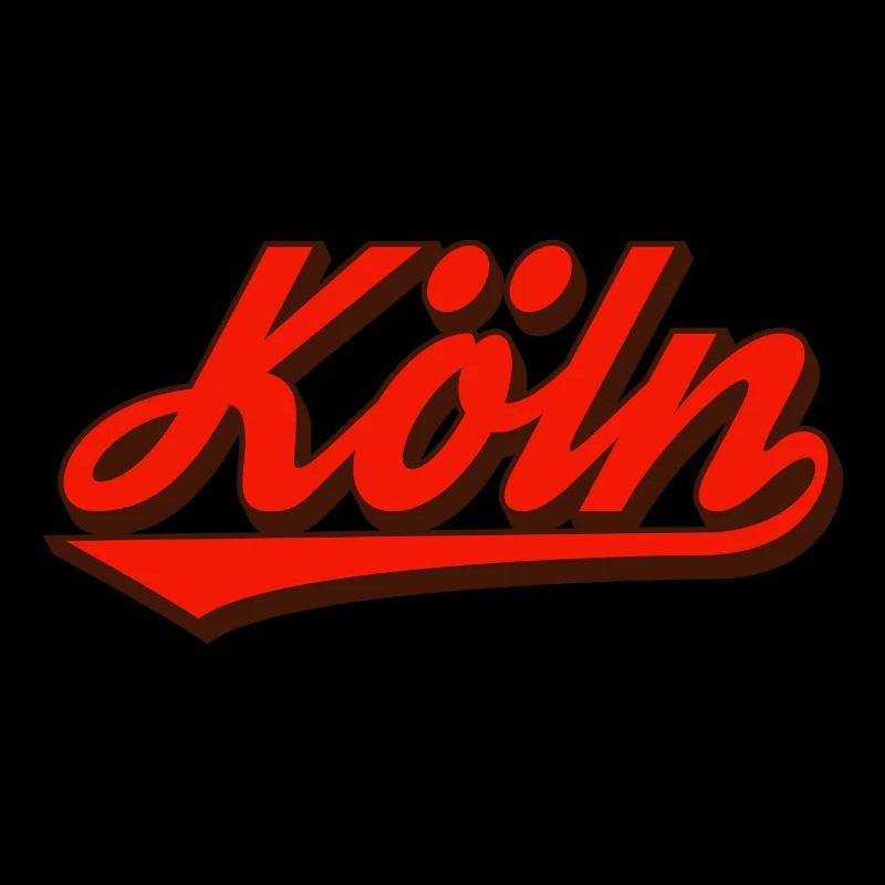Köln Retro Script Logo Rot