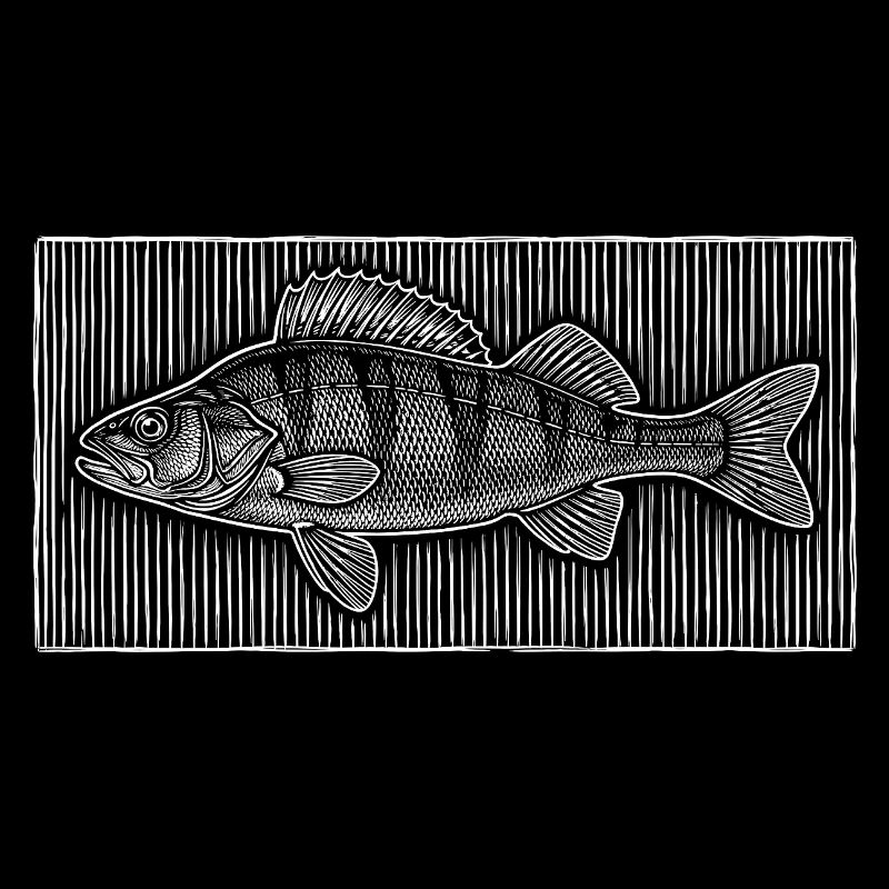 Art de lignes de perchoir – Design moderne de pêcheurs et pêcheurs