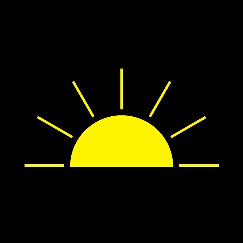 Sonnenaufgang oder Sonnenuntergang gelb