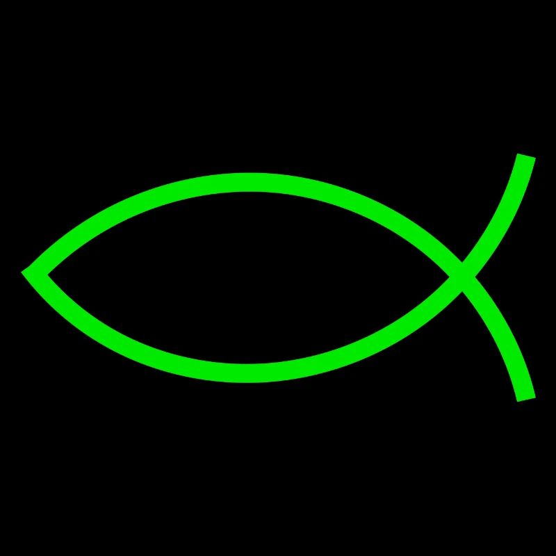 Jesus fish green Ichthys fish fish fish