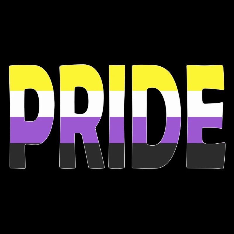 Pride lettering Non-Binary Non-Binary LGBTQ