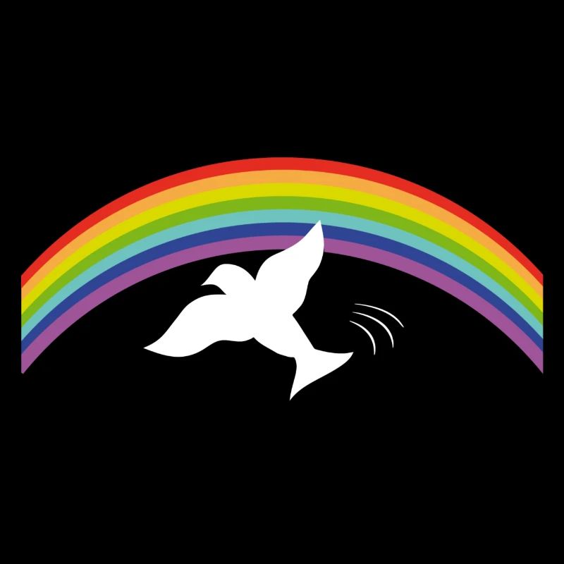 RAINBOW Regenbogen avec colombe de la paix
