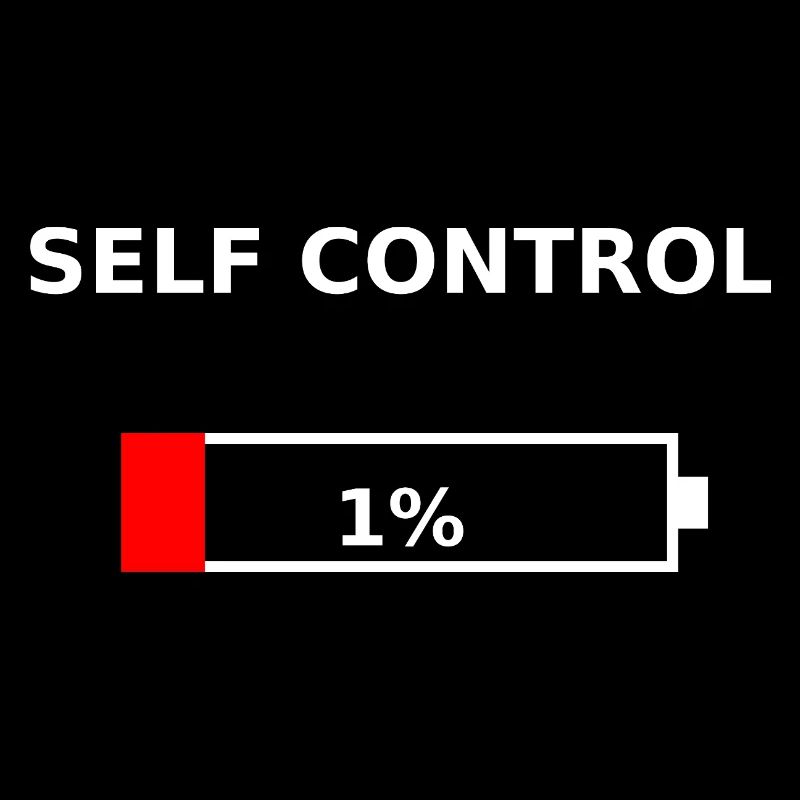 SELF CONTROL - 1 % Batterie faible