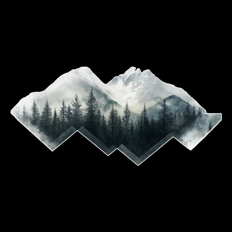Forest, Mountains, Nature