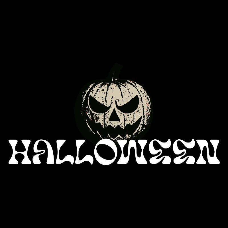 Conception de texte d’Halloween citrouille hantée