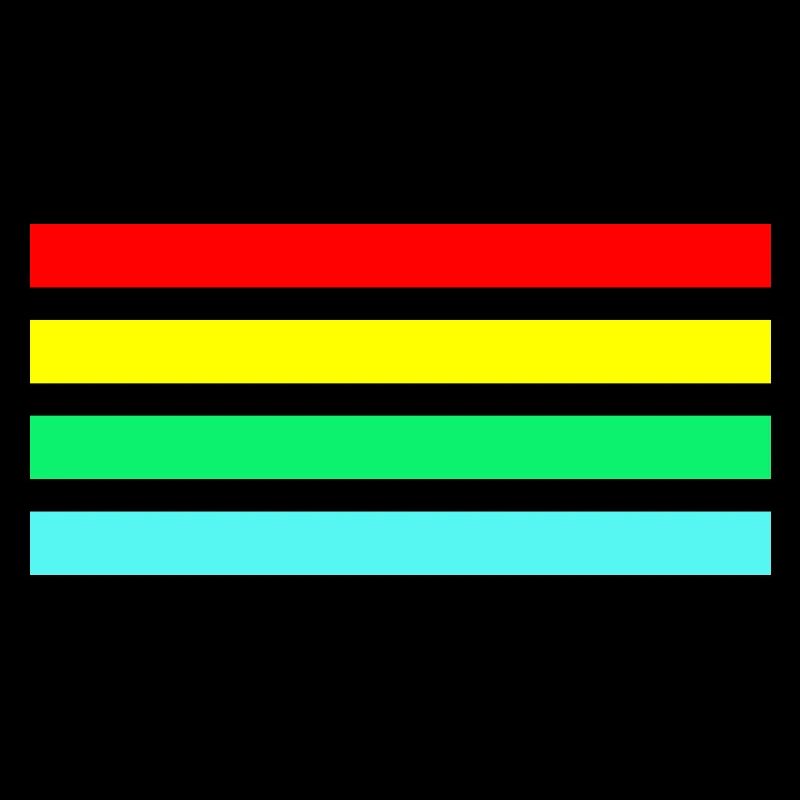 Retro neon arc stripe composition