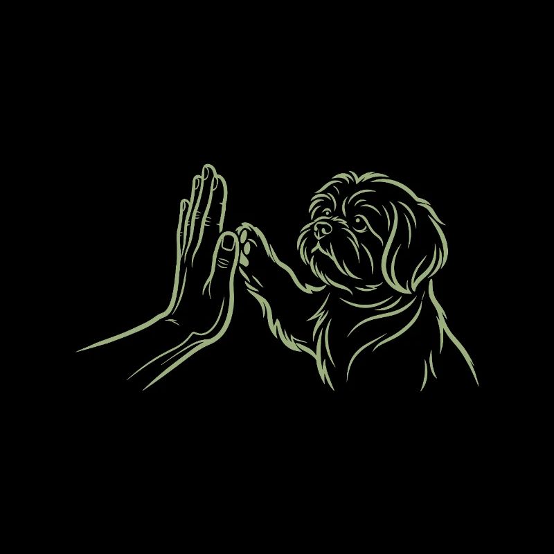 Dog Handshake High Five Paw Human Connection