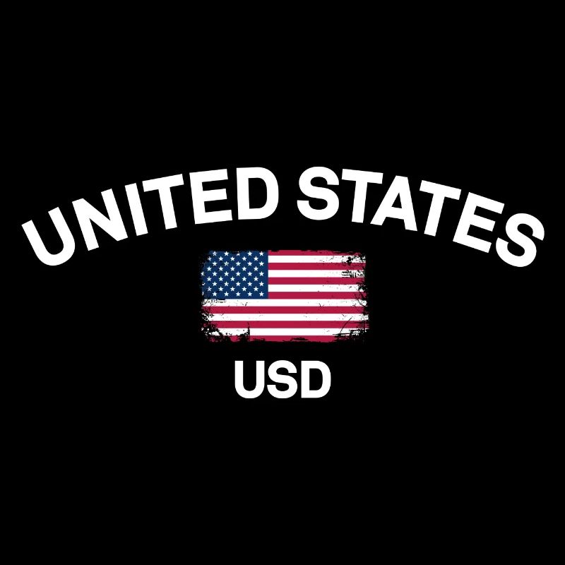 Graphique USD du drapeau américain vieilli