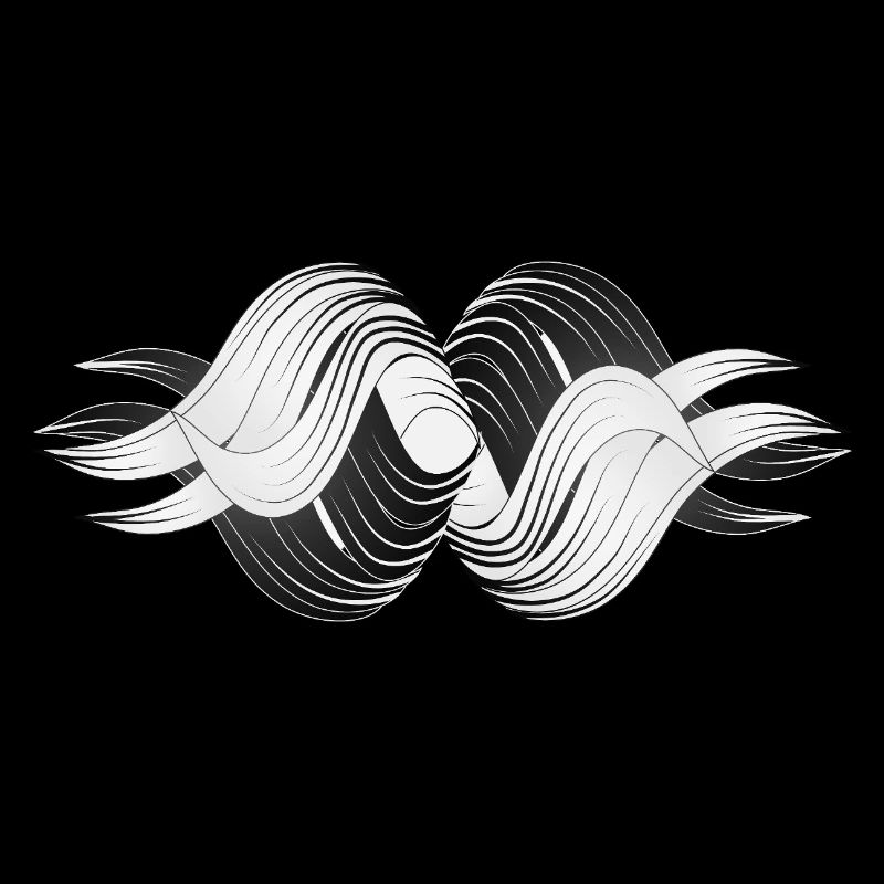 Abstrakte Formen – Dynamisches Schwarz-Weiß Design