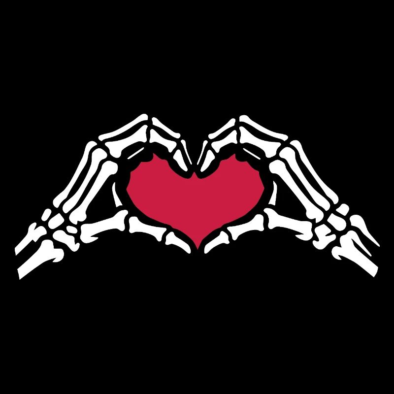 Skeleton Hands Heart Love Valentine's Day