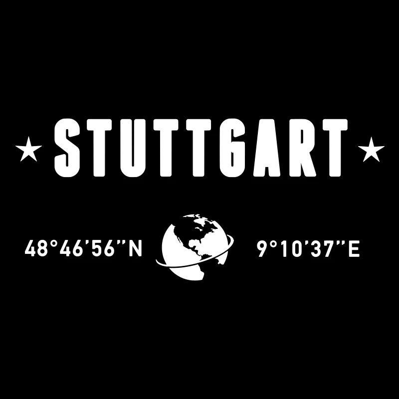 Stuttgart Germany Coordinates Gps Globe White